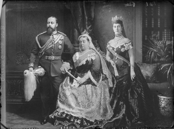 NPG x95831; King Edward VII; Queen Victoria; Alexandra of Denmark by and after Alexander Bassano