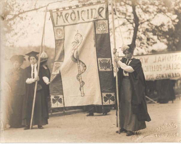 National Union of Women's Suffrage Societies Suffrage procession to the Royal Albert Hall on 13 June 1908 (c) The Women's Library at the LSE