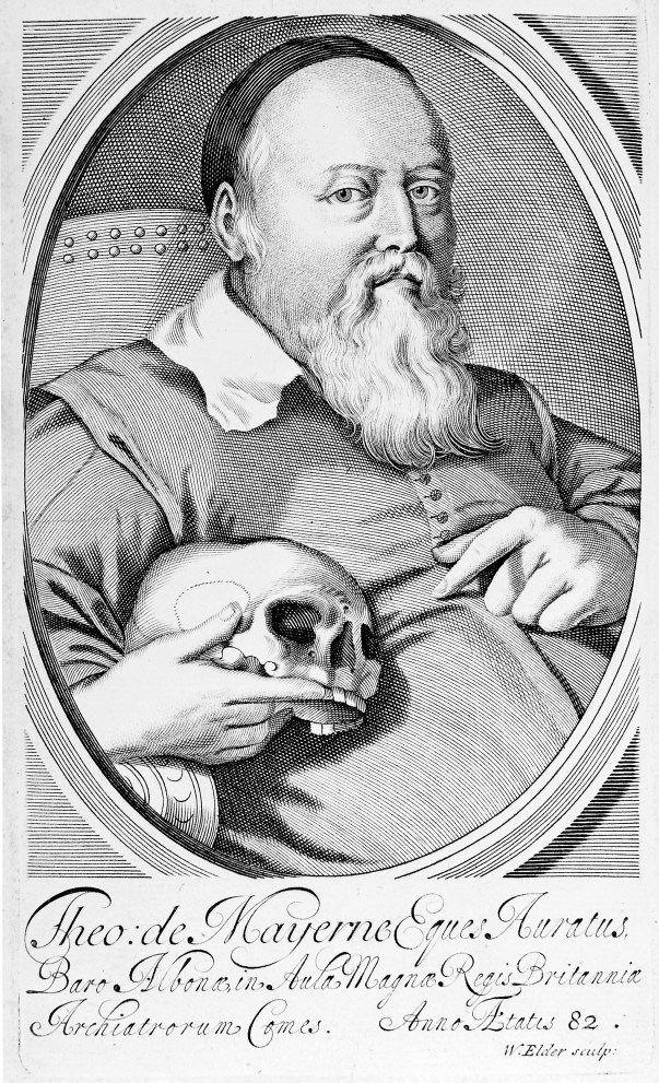 M0018576 Sir Theodore Turquet de Mayerne. Line engraving by W. Elder.